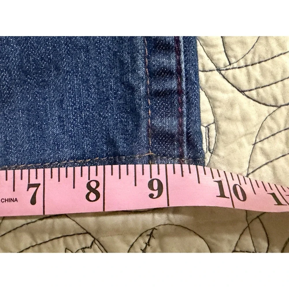True Religion Mens Blue Jeans Tag Size 42 Distressed Pocket Flaps World Tour